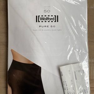 NWT Unopened package. Wolford tights ladies medium. Navy.